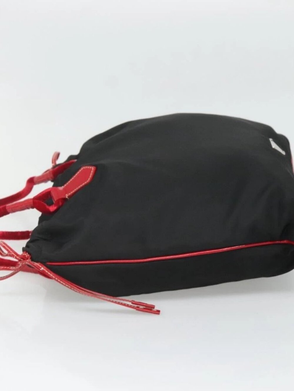 PRADA Tote Bag Nylon Black Silver Auth - Picture 6 of 16